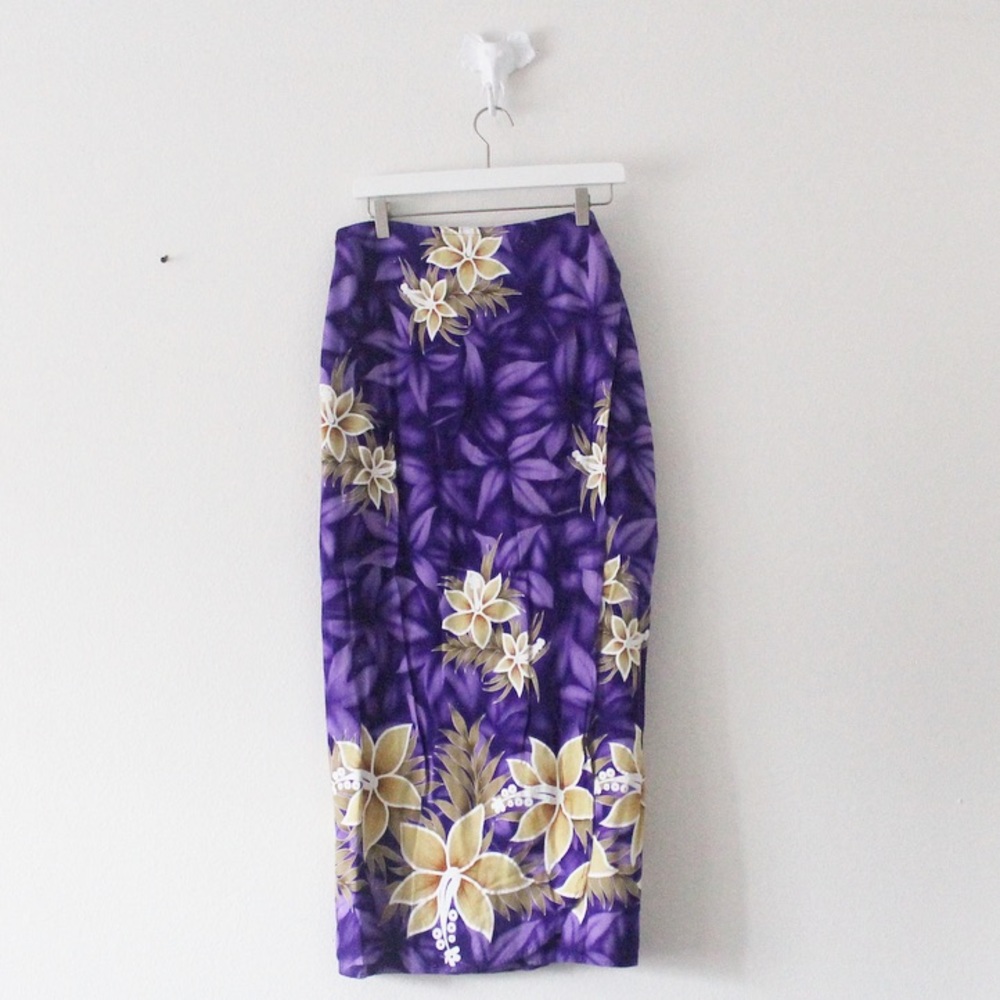 Unity Trading ONE SIZE Tie Side Tropical Floral Hawaiian Skirt L585